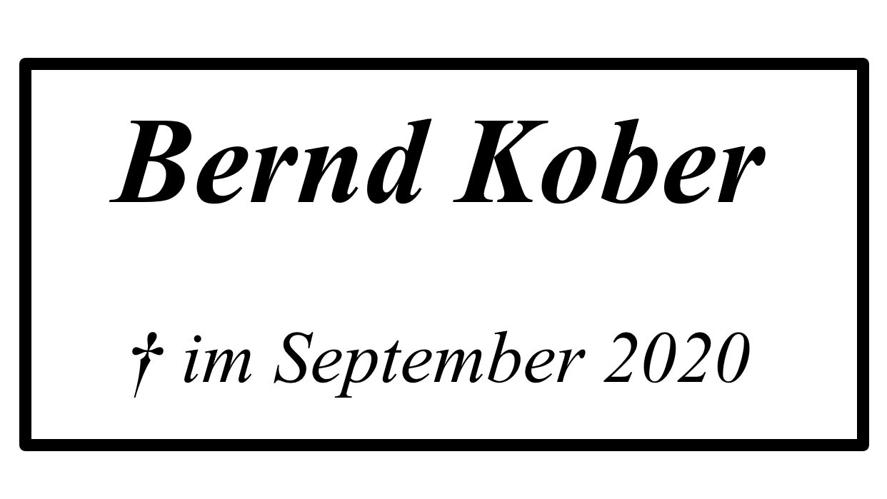 Trauer um Bernd Kober